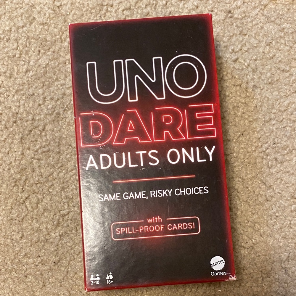 Mattel UNO Dare Adults Only Card Game - Red and Black